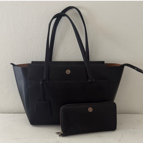 Tory Burch Handbags - Black Tote and Wallet Set
